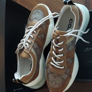 NWT Leather Coach Sneakers